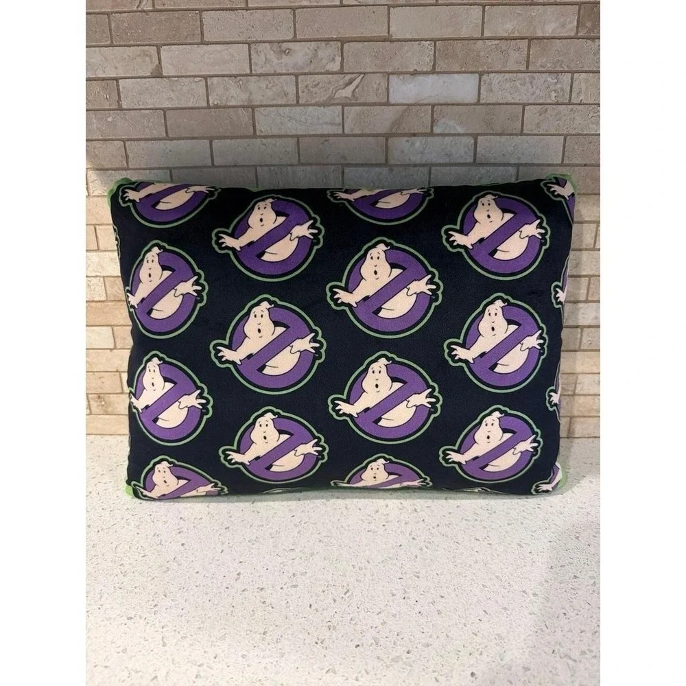 Ghostbusters Throw Pillow Slimer Stay Puft Ecto-1 Horror Decorative Cushion